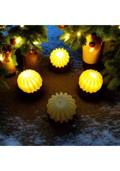 Vıp Kalite 12 Adet Yılbaşı Noel Mumu LED Işıklı Mum Pilli Gün Işığı Mum 3 Yılbaşı Mumu Süsleri LED modelleri