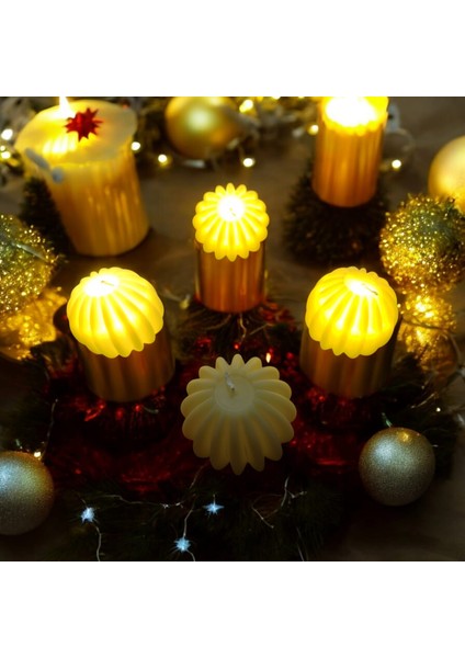 Vıp Kalite 12 Adet Yılbaşı Noel Mumu LED Işıklı Mum Pilli Gün Işığı Mum 3 Yılbaşı Mumu Süsleri LED indirimleri