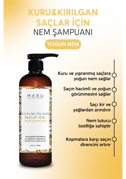 Kuru Ve Kırılgan Saçlar İçin Nem Terapisi Şampuanı 750 ml