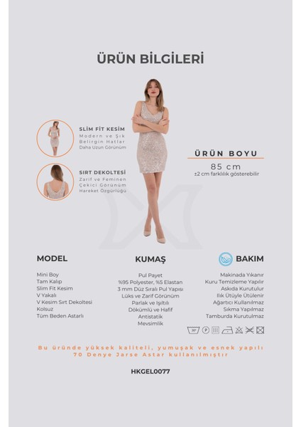 Bella | Payetli Kalın Askılı Mini Slim Abiye Elbise V Yaka Sırt Dekolteli Kolsuz - Siyah