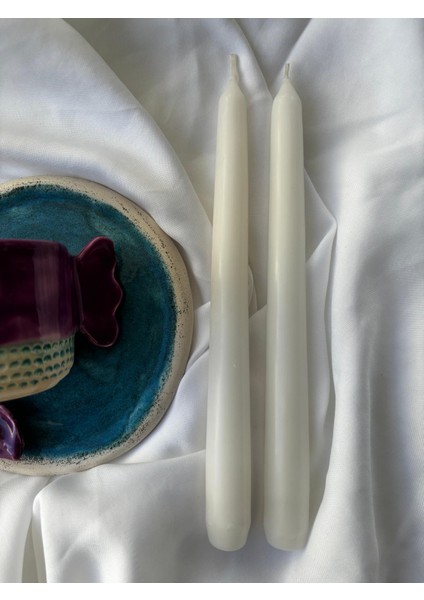 2'li Klasik Şamdan Mum