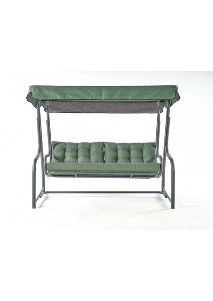 Gondol | Üç Kişilik Metal Salıncak | Yeşil | Rehome