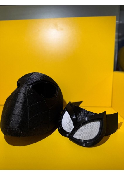 Siyah Örümcek Adam Spiderman Spider-Man Maske Mıknatıslı Plastik Maske Spider Man