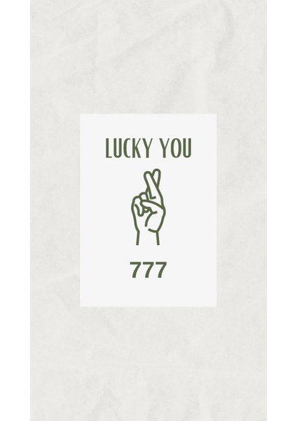 Çerçeveli, 'lucky You' 777 Manifest Çerçeveli Poster, Özel Tasarım Tablo, Pinterest Tarzı Poster