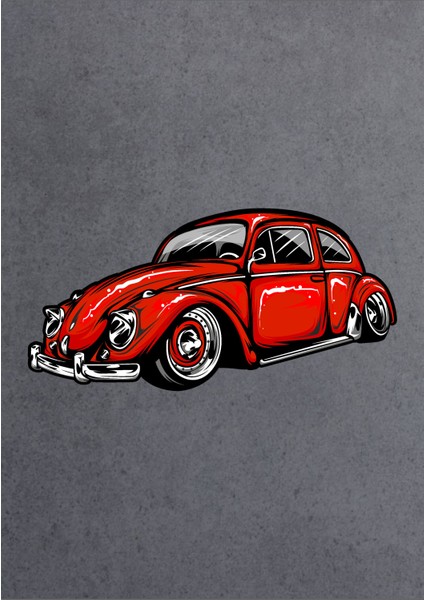 Vos Vos Nostalji Klasik Araba Sticker Araba Oto Motosiklet Sticker 00657