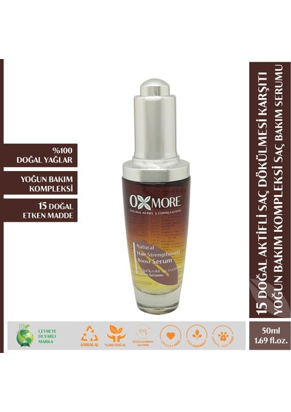 Doğal Güçlendirici Saç Bakım Serumu 50ML - %100 Doğal Içerik