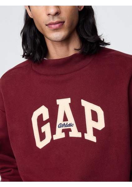 Erkek Kırmızı Gap Logo Vintage Soft Fleece Sweatshirt