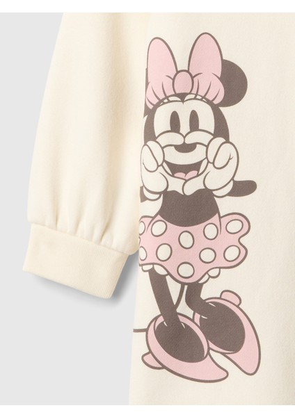 Kız Bebek Bej Gap Logo Minnie Mouse Vintage Soft Sweatshirt Elbise fiyatları