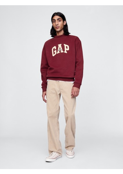 Erkek Kırmızı Gap Logo Vintage Soft Fleece Sweatshirt fırsatları