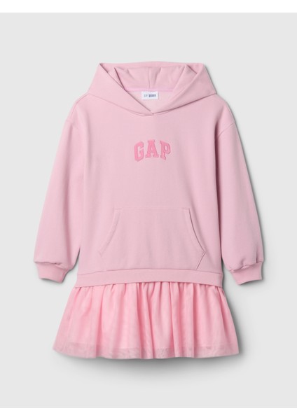 Kız Çocuk Pembe Wicked Gap Logo Vintage Soft Sweatshirt Elbise fiyatları