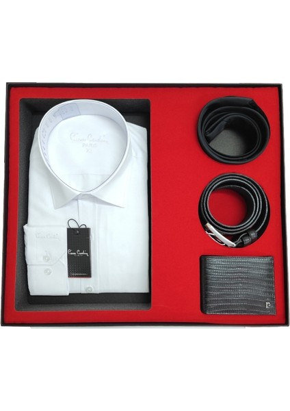 4'lü Set Gömlek, Kemer, Cüzdan ve Kravat Damat Bohcası