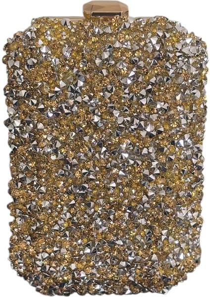 Dikdörtgen Cam Taş Abiye Çanta