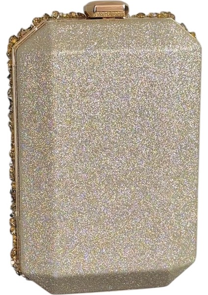 Dikdörtgen Cam Taş Abiye Çanta modelleri