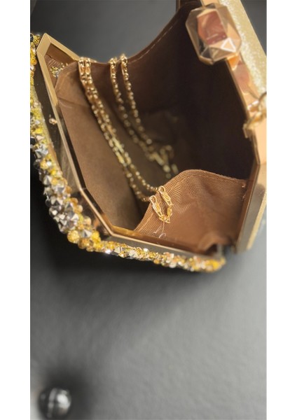 Dikdörtgen Cam Taş Abiye Çanta indirimleri