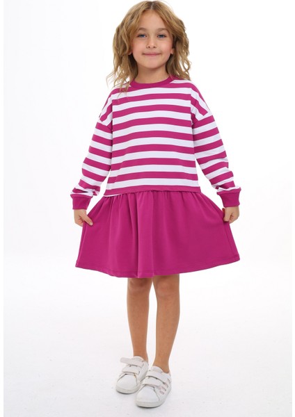 Kız Çocuk Çizgili Elbise
