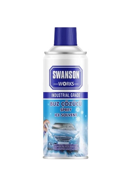 Swanson Oto Buz Çözücü Araba Cam Buzlanma Önleyici Buz Engelleyici Sprey 400 ml