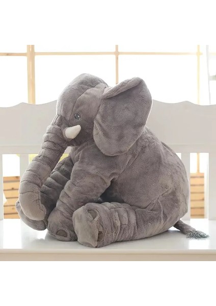 60CM Ekstra Büyük Fil Yastık Yumuşak Pürüzsüz Peluş Oyuncak Bebek Uyku Sırt Yastığı (Yurt Dışından)