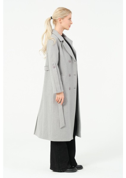 Belma Kadın Spor Kışlık Düğmeli Astarlı Genç Örme Kaşe Kaban fırsatları