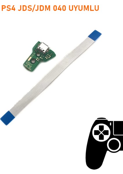 Ps4 V2 Kollar Ile Uyumlu Jds Jdm 040 USB Port Soket ve 12 Pın Flex Kablo