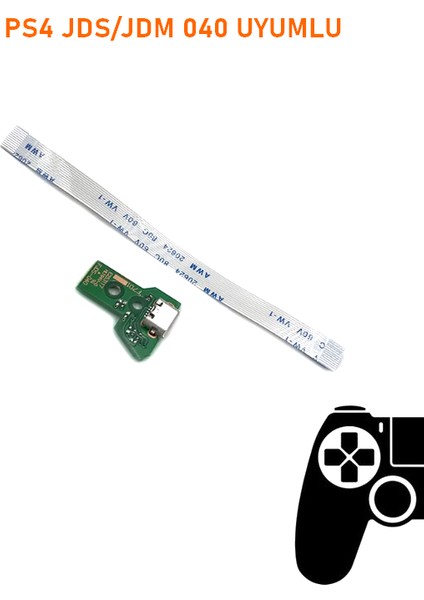 Ps4 V2 Kollar Ile Uyumlu Jds Jdm 040 USB Port Soket ve 12 Pın Flex Kablo