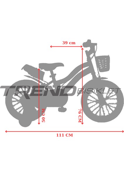 Trendbike Vento 16 Jant Bisiklet 3-6 Yaş Kız Çocuk Bisikleti