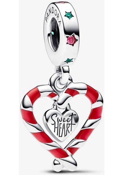 Çift Kişilik Şeker Kalp Sallantılı Charm 792822C01