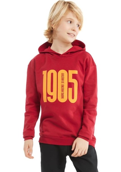 Lisanslı Kapüşonlu Kırmızı 1905 Çocuk Sweat