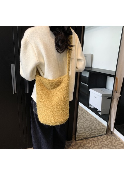 Kadife Kova Omuz Çantası (Yurt Dışından)