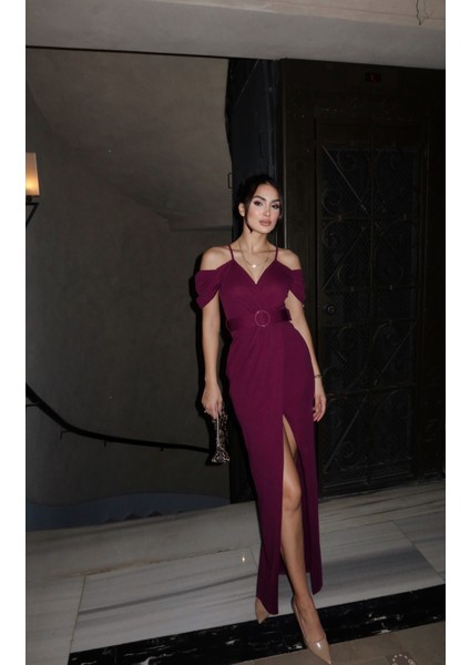 Destina Düşük Omuz Ip Askı Yırtmaçlı Abiye 582134 modelleri