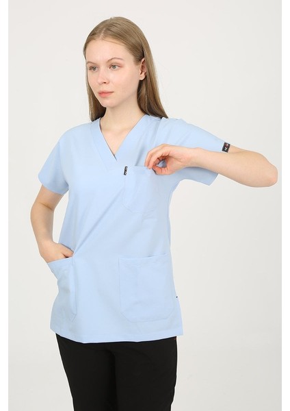 Açık Bebe Mavi - Siyah Kombin Unisex Uniforma (Likralı) Xl - Takım - Hayır Isim Yazılmasın fiyatları