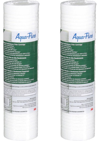 Aqua Pure AP110 Yedek Kartuş Tüm Su Filtreleri İçin Kullanılır 5 Micron 2 Adet