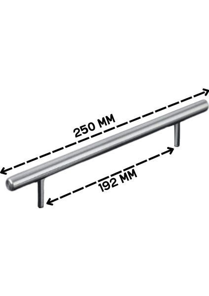 Keijo Inox 192 mm Paslanmaz Kulp (Mobilya Dolap Kulbu Kulp Modeli)