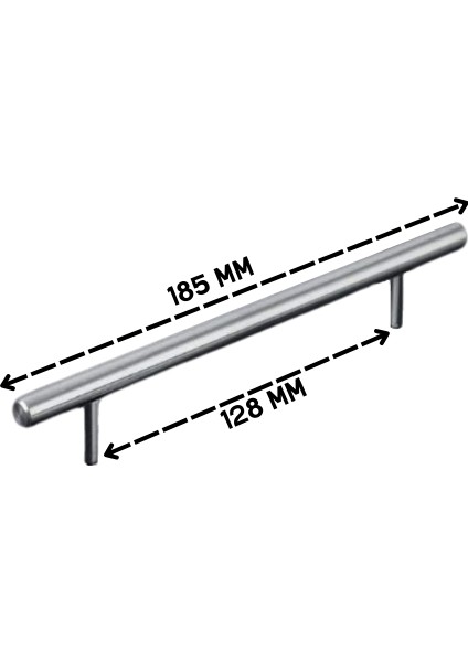 Keijo Inox 128 mm Paslanmaz Kulp (Mobilya Dolap Kulbu Kulp Modeli)