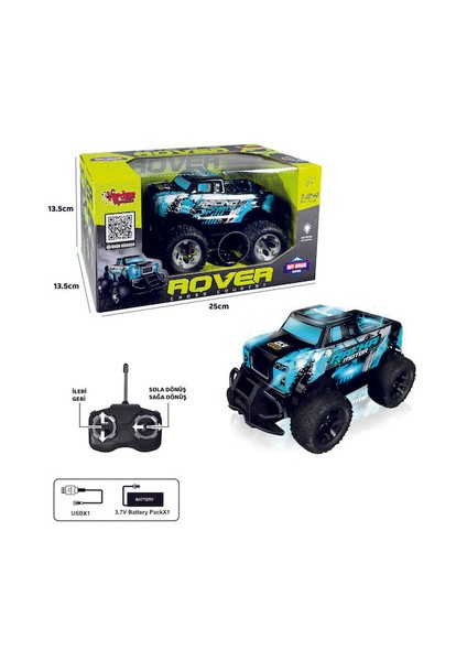 Uzaktan Kumandalı Full Fonksiyon Şarjlı Rover Off-Road Işıklı Araba 1:24 27MHZ Jeep