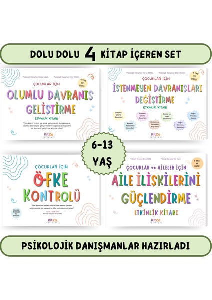 Olumlu Davranış / İstenmeyen Davranış / Öfke Kontrolü / Aile Etkinlik Kitapları (4'lü Set) - Diler Keçeci
