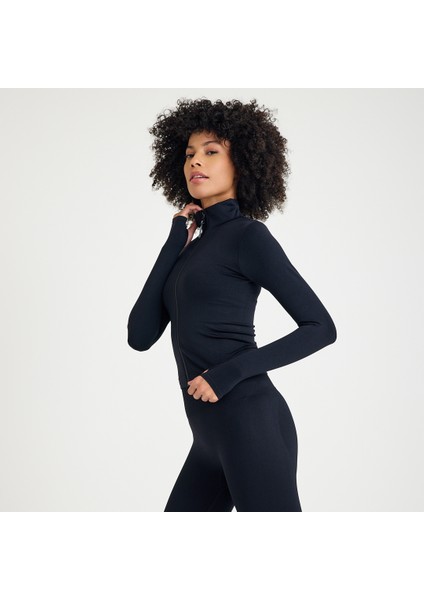 3'lü Premium Spor Ceketli Tayt-Bra Takım