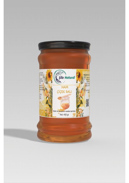 Çiçek Balı Cam Kavanoz 400 gr