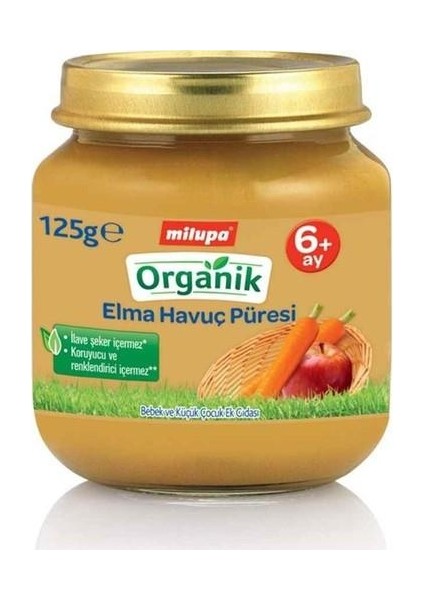 Nessiworld Milupa Organik Elma Havuç Püreli Kavanoz Maması 125 gr