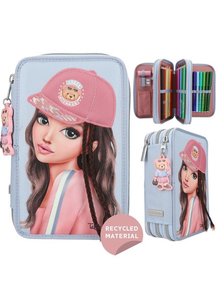 Triple Pencil Case With Application Team Teddy