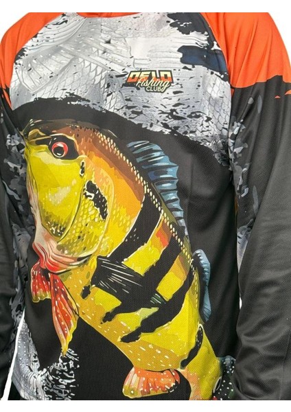 Performans Balıkçı T-Shirt Kapüşonlu Orange Fish modelleri
