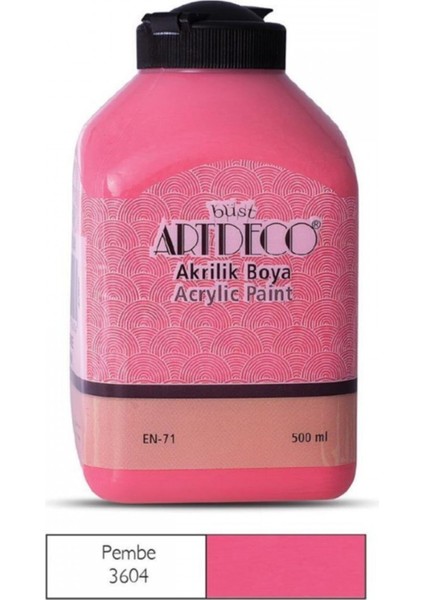 Akrilik Ahşap Boyası 500 ml 3604 Pembe