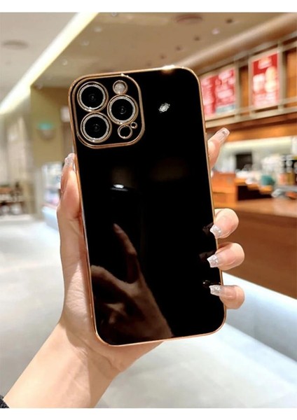 iPhone 12 Pro Max Uyumlu Renkli Yaldız Detaylı Lazer Esnek Silikon Kılıf