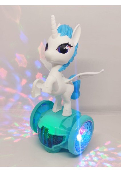 Flyıng Horıe Işıklı Müzikli Melek Unicorn 360° Dönebilir Oyuncak