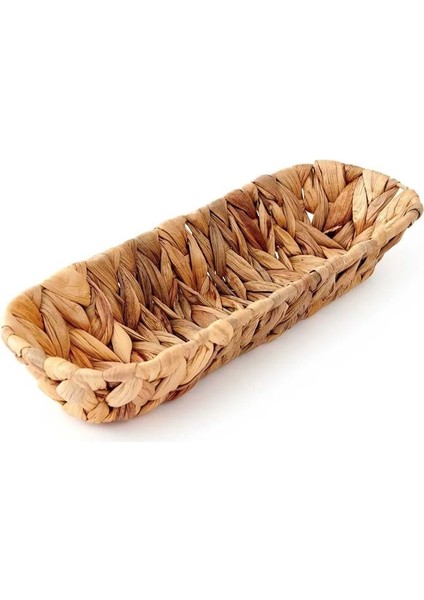 Hasır Örgü Oval Ekmek Sepeti 28 X 6 X 5 Cm