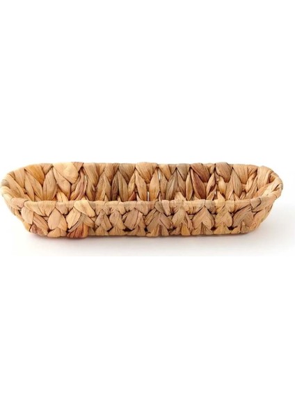 Hasır Örgü Oval Ekmek Sepeti 28 X 6 X 5 Cm