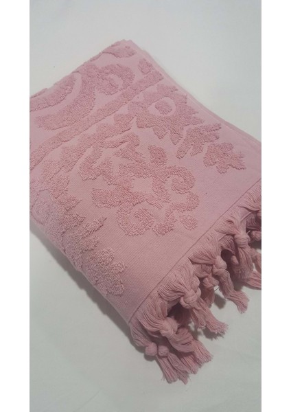 El Bağlamalı Saçaklı El Havlusu 50 x 90 cm Gül Kurusu