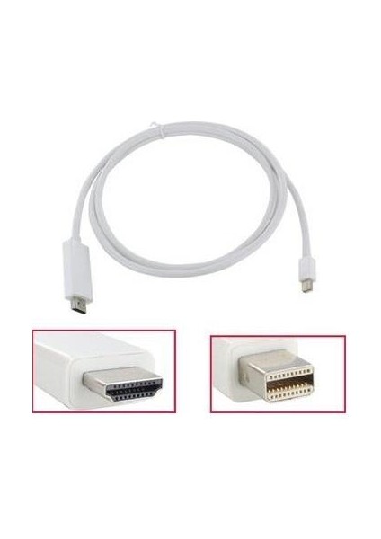 Mini Displayport To HDMI Çevirici Dönüştürücü Adaptör Kablosu (3 Metre)