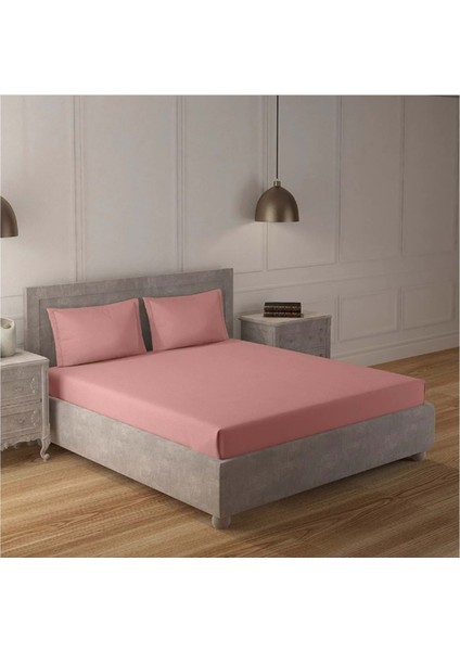 Lü x Lastikli Penye Çarşaf 160 x 200 cm Pudra Renk fiyatları