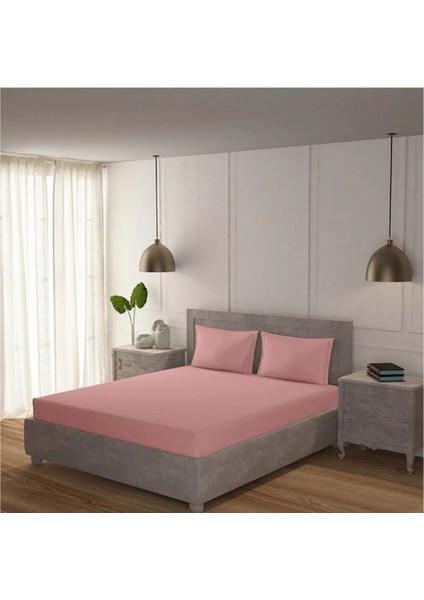 Lü x Lastikli Penye Çarşaf 160 x 200 cm Pudra Renk modelleri