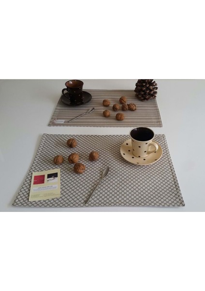 Amerikan Servis Rich Çizgi 32X45 cm Zeytin Yeşili-2'li